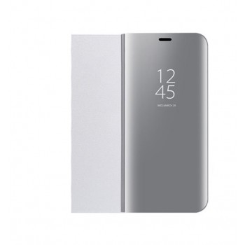 Пластиковый зеркальный чехол книжка для Huawei Honor 10 Lite с полупрозрачной крышкой для уведомлений Серый
