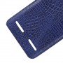 Чехол задняя накладка для Lenovo K6 с текстурой кожи, цвет Синий