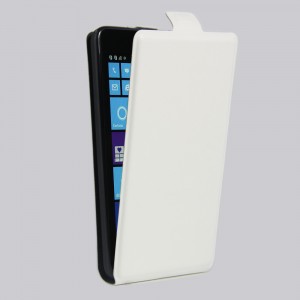Винтажный чехол вертикальная книжка на силиконовой основе с отсеком для карт на магнитной защелке для Microsoft Lumia 535 Белый