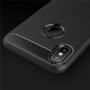 Силиконовый матовый непрозрачный чехол с текстурным покрытием Металлик для Iphone x10/XS, цвет Черный