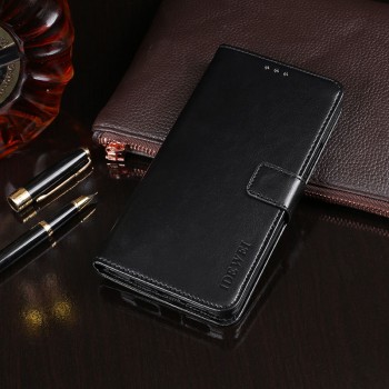 Глянцевый водоотталкивающий чехол портмоне подставка на силиконовой основе с отсеком для карт на магнитной защелке для Samsung Galaxy S4 Mini Черный