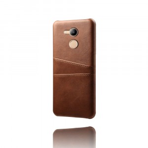 Чехол задняя накладка для Huawei Honor 6C Pro с текстурой кожи Коричневый
