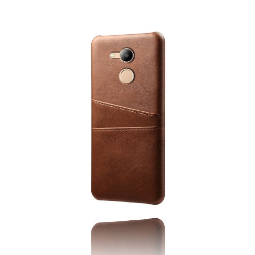 Чехол задняя накладка для Huawei Honor 6C Pro с текстурой кожи, цвет Коричневый