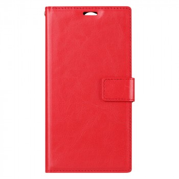 Чехол портмоне подставка на силиконовой основе с отсеком для карт на магнитной защелке для Sony Xperia XZ1 Compact Красный