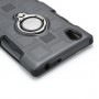Двухкомпонентный силиконовый матовый непрозрачный чехол с поликарбонатными бампером и крышкой, встроенным кольцом-подставкой и текстурным покрытием Узоры для Sony Xperia L1