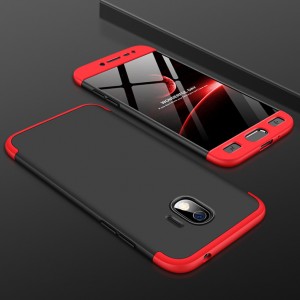 Двухкомпонентный сборный пластиковый матовый чехол для Samsung Galaxy J2 (2018) Красный