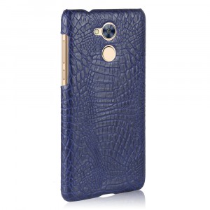 Чехол задняя накладка для Huawei Honor 6A с текстурой кожи Синий