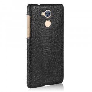 Чехол задняя накладка для Huawei Honor 6A с текстурой кожи Черный