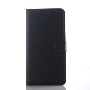 Чехол портмоне подставка на силиконовой основе с отсеком для карт на магнитной защелке для HTC Desire 728 Черный