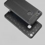 Чехол задняя накладка для Vivo V7 с текстурой кожи, цвет Черный