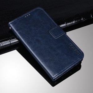 Глянцевый водоотталкивающий чехол портмоне подставка на силиконовой основе с отсеком для карт на магнитной защелке для Google Huawei Nexus 6P Синий