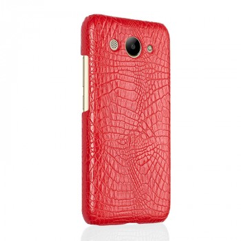 Чехол накладка текстурная отделка Кожа Крокодила для Huawei Y3 (2017) Красный