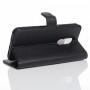 Чехол портмоне подставка на силиконовой основе с отсеком для карт на магнитной защелке для ZTE Blade A910, цвет Черный
