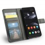 Чехол портмоне подставка на силиконовой основе с отсеком для карт на магнитной защелке для ZTE Blade A7 Vita, цвет Черный