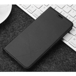 Чехол флип подставка текстура Линии на силиконовой основе для Xiaomi Mi8 SE Черный