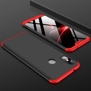 Пластиковый непрозрачный матовый чехол сборного типа с улучшенной защитой элементов корпуса для Xiaomi Mi8 SE Красный