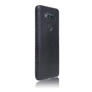 Чехол задняя накладка для LG V20 с текстурой кожи Черный