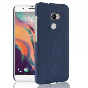 Чехол задняя накладка для HTC One X10 с текстурой кожи Синий