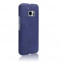 Чехол задняя накладка для HTC 10 с текстурой кожи, цвет Синий