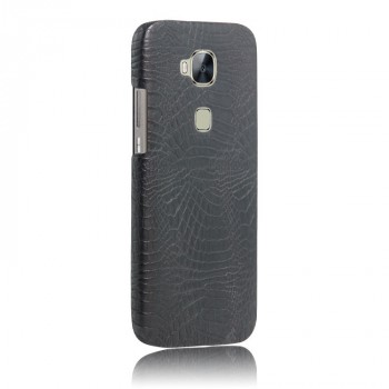Чехол задняя накладка для Huawei G8 с текстурой кожи Черный