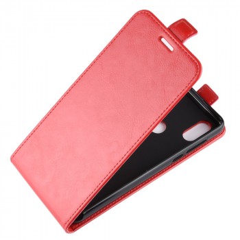 Вертикальный чехол-книжка для Xiaomi RedMi Note 7 с отделениями для карт и магнитной защелкой Красный