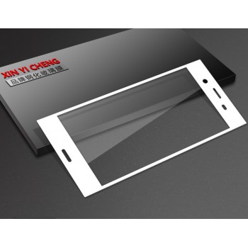 3D полноэкранное ультратонкое износоустойчивое сколостойкое олеофобное защитное стекло для Sony Xperia XZ1 Белый