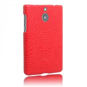 Чехол задняя накладка для BlackBerry Passport Silver Edition с текстурой кожи Красный