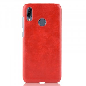 Чехол задняя накладка для ASUS ZenFone Max Pro M2 с текстурой кожи Красный