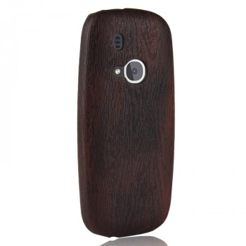 Пластиковый непрозрачный матовый чехол с текстурным покрытием Дерево для Nokia 3310 Черный