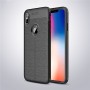 Чехол задняя накладка для Iphone Xs Max с текстурой кожи, цвет Черный