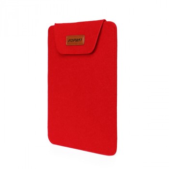Войлочный мешок для ноутбуков 13-13.9 дюймов на липучке Красный