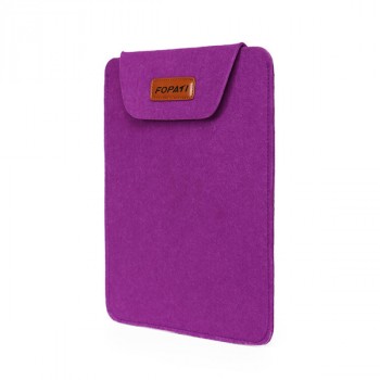 Войлочный мешок для ноутбуков 13-13.9 дюймов на липучке Фиолетовый
