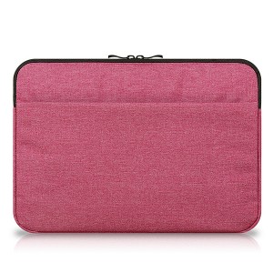 Чехол папка на молнии с наружным карманом для ноутбуков 15-15.9 дюймов Пурпурный