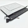 Чехол папка из войлока на молнии с наружным карманом для ноутбуков 12-12.9 дюймов, цвет Черный
