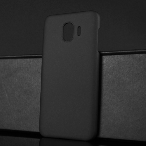 Пластиковый непрозрачный матовый чехол для Samsung Galaxy J4, цвет Черный