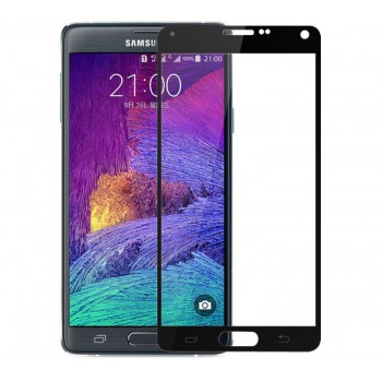 3D полноэкранное ультратонкое износоустойчивое сколостойкое олеофобное защитное стекло для Samsung Galaxy Note 4 Черный