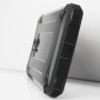 Двухкомпонентный силиконовый матовый непрозрачный чехол с поликарбонатными бампером и крышкой для Huawei Honor 5X, цвет Черный