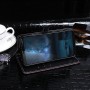 Чехол портмоне подставка текстура Крокодил на силиконовой основе с отсеком для карт на магнитной защелке для Nokia 9 PureView 