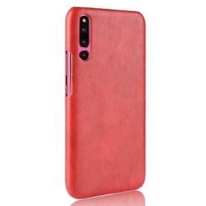 Чехол задняя накладка для Huawei P30 с текстурой кожи Красный