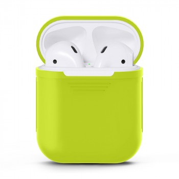 Силиконовый матовый чехол для Apple AirPods Зеленый
