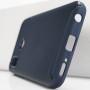 Силиконовый матовый непрозрачный чехол с текстурным покрытием Карбон для Huawei Honor Play, цвет Синий