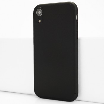Двухкомпонентный сборный пластиковый матовый чехол для Iphone Xr Черный