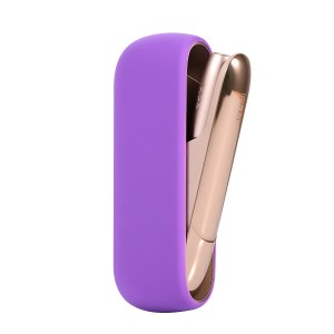 Противоударный силиконовый матовый непрозрачный чехол для IQOS 3.0 Фиолетовый