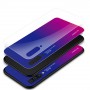 Силиконовый матовый непрозрачный градиентный чехол с поликарбонатной накладкой для Samsung Galaxy A20/A30, цвет Синий