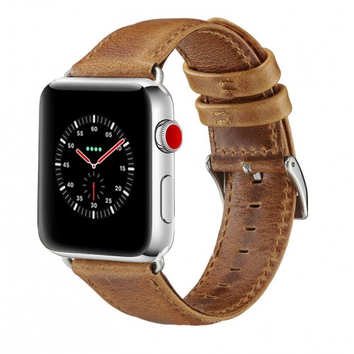 Кожаный водоотталкивающий ремешок для Apple Watch Series 4/5 44мм/Series 1/2/3 42мм