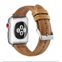 Кожаный водоотталкивающий ремешок для Apple Watch Series 4/5 44мм/Series 1/2/3 42мм, цвет Коричневый