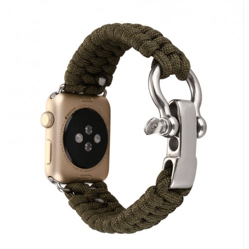 Нейлоновый ремешок ручного сплетения с застежкой из нержавеющей стали для Apple Watch Series 4/5 40мм/Series 1/2/3 38мм