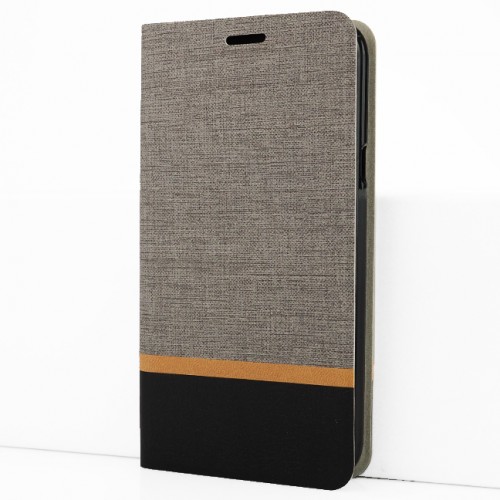 Флип чехол-книжка для Motorola Moto G5s с текстурой ткани и функцией подставки