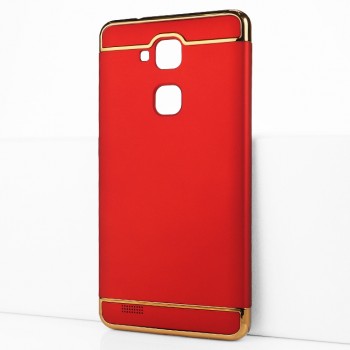 Двухкомпонентный сборный двухцветный пластиковый матовый чехол для Huawei Ascend Mate 7 Красный