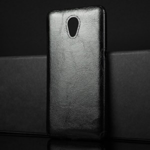 Силиконовый чехол накладка для Lenovo P2 с текстурой кожи Черный